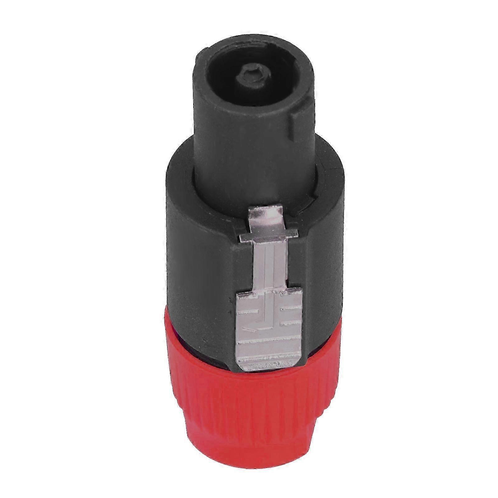 4Pcs 4 Pole Speaker Plug Twist Lock o Power Amplifier Cable Connector CNL4FC(Red )