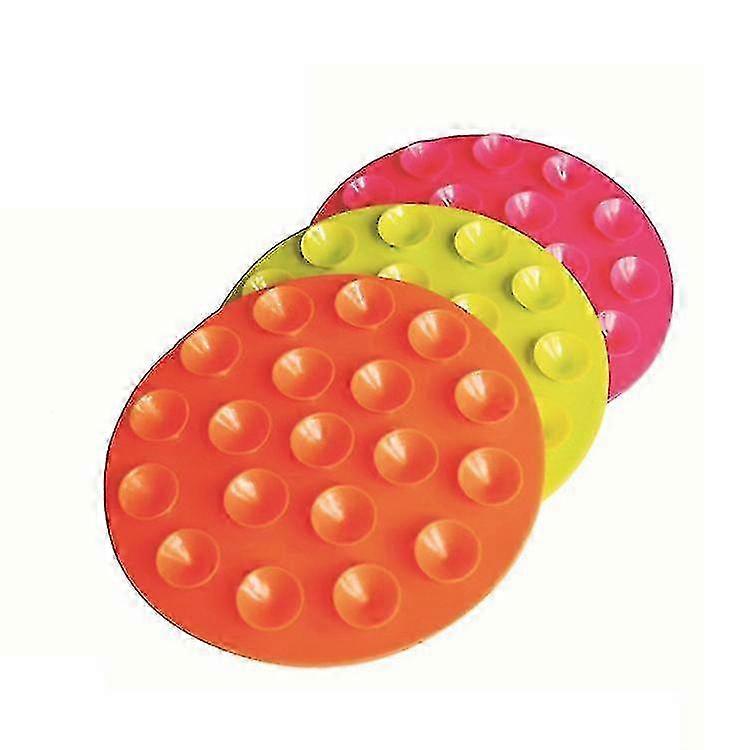 Double-Sided Suction Cup Non-Slip Placemats for Babies & Toddlers 3-Piece Set in Mixed Colors
