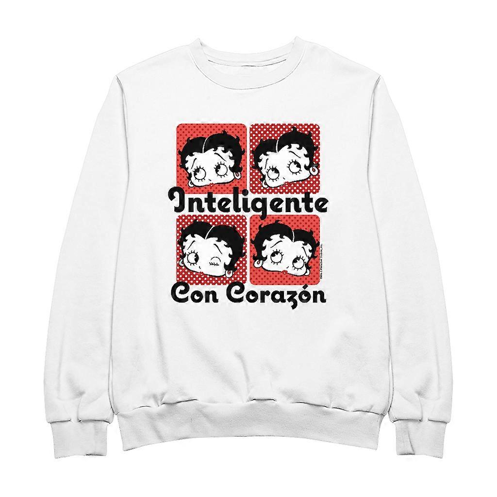 Betty Boop Inteligente Con Corazon Women's Sweatshirt