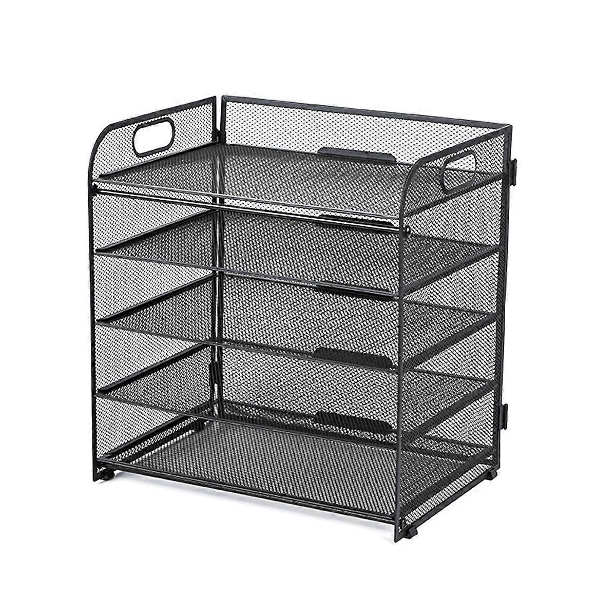 Tray Document Shelf Handles Mesh Desk File Shelf