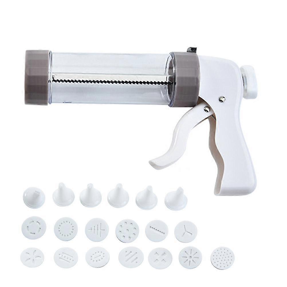 Baking Tool Stainless Steel Spritz Biscuit Maker Machine for DIY Baking with 13 Discs and 6 Icing Decorating Nozzles