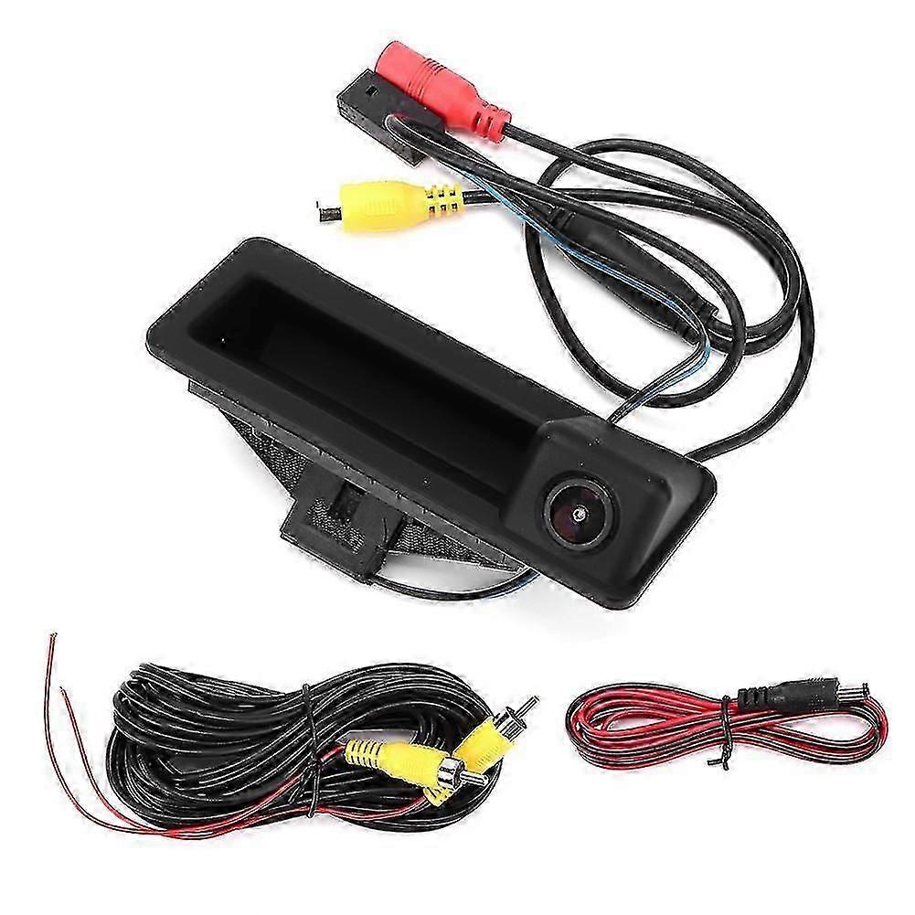 Car Trunk Handle Rear View Reversing Camera for BMW 3 Series E90 E91 E92 E93, IP66 Waterproof and 170 Degree Viewing Angle, DC12V
