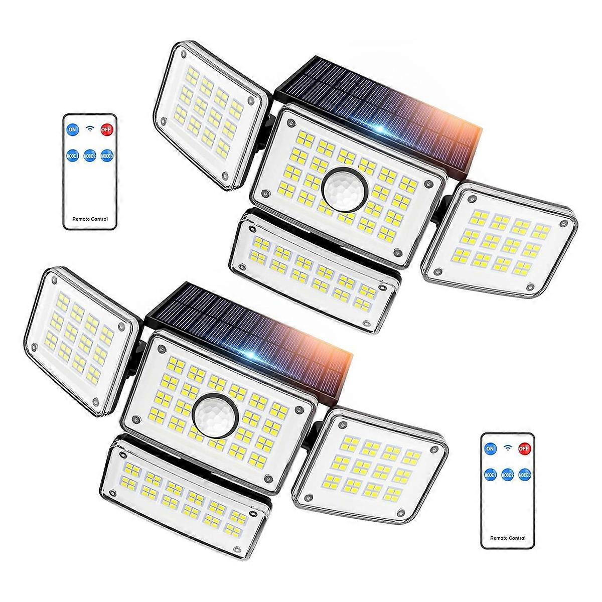 2PCS Solar Outdoor Lamp, 224 LED Lamp Solar Lamp for Outside, 3 Mode