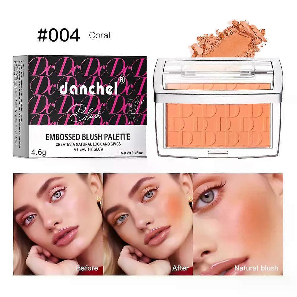 Shibingsheng Face Blusher Matte Natural Cheek Tint Brighten Face Pink Red Face Contouring Cosmetics Blush Powder Soft Female Makeup