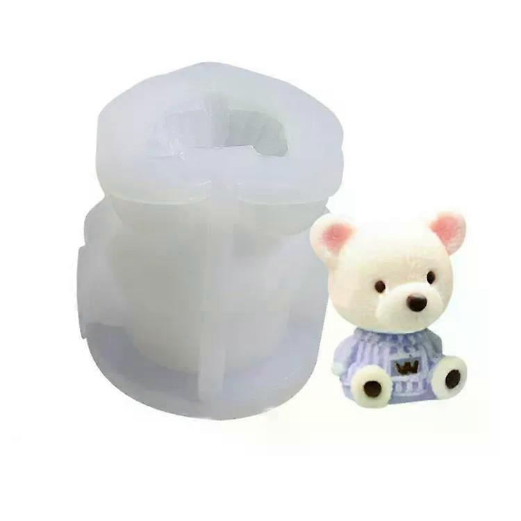 Silicone Mold-Cartoon Bear Ice Cube & Candle Maker,MC-154