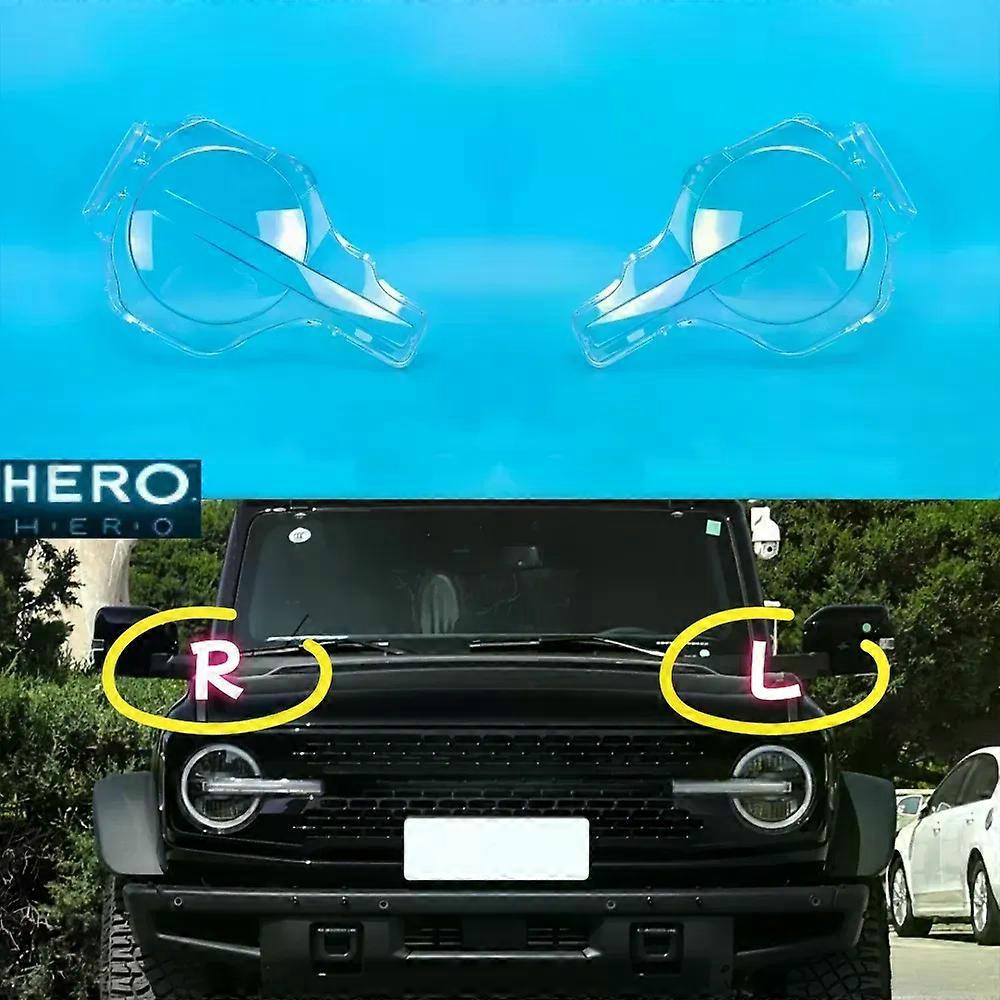 High qualityFront Headlamp Cover Transparent Mask Lamp Shade Headlight Shell Lens Auto Replacement Parts For Ford Bronco 2021 2022 2023