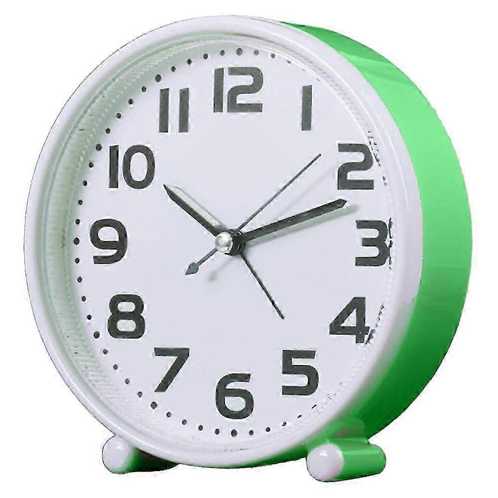 Silent Analog Alarm Clock, Gentle Wake-Up for Elderly, Round Design SZ