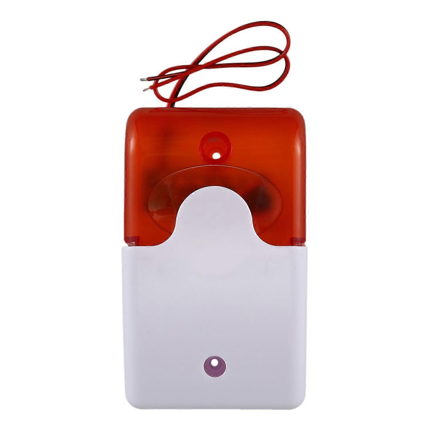 Mini Wired Strobe Warning Siren Durable Dc 12V Sound Alarm Flashing Light Sound Siren Horn Home Security Alarm System 115Db Orange