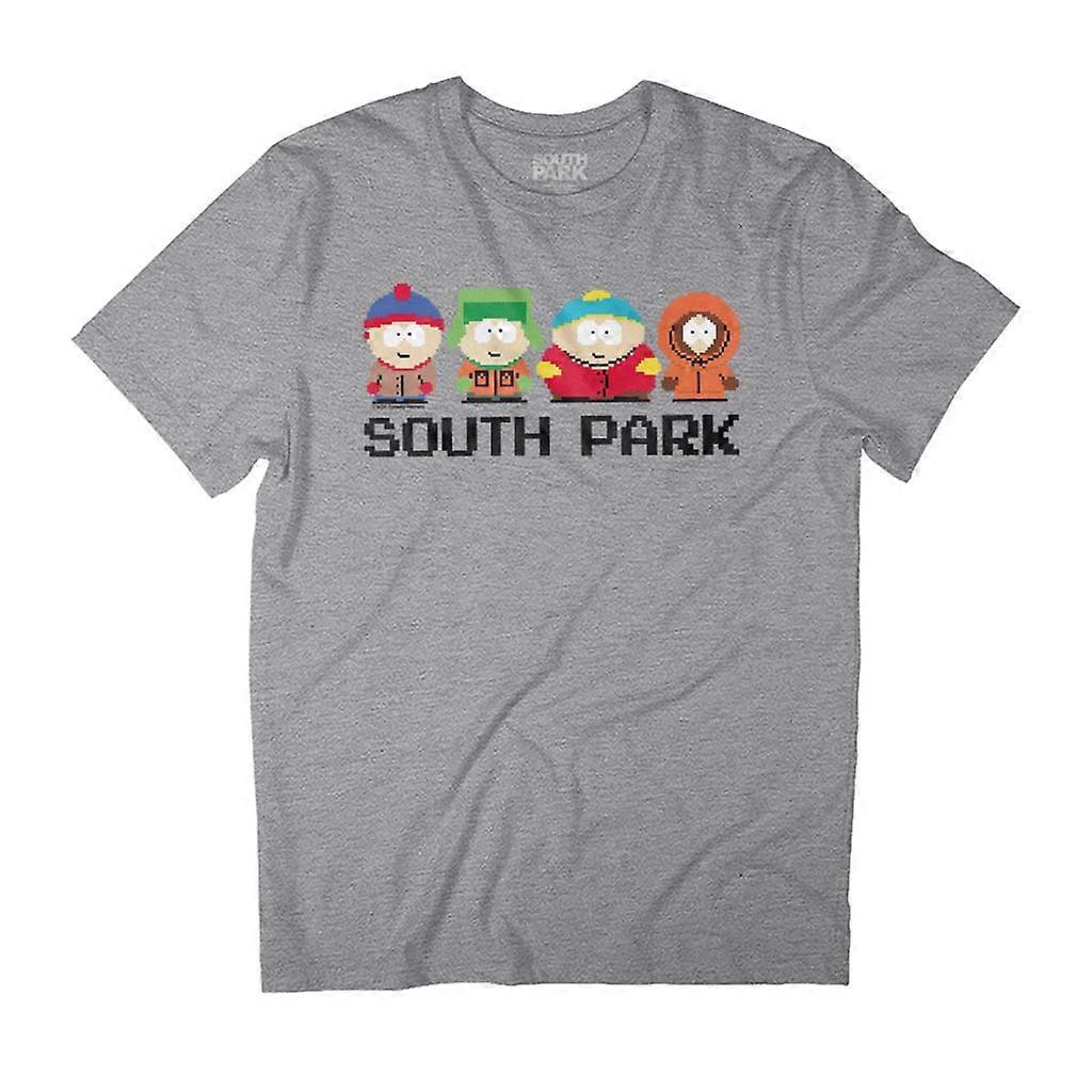South Park Gang Stan Kyle Cartman & Kenny Pixelated Men's T-Shirt