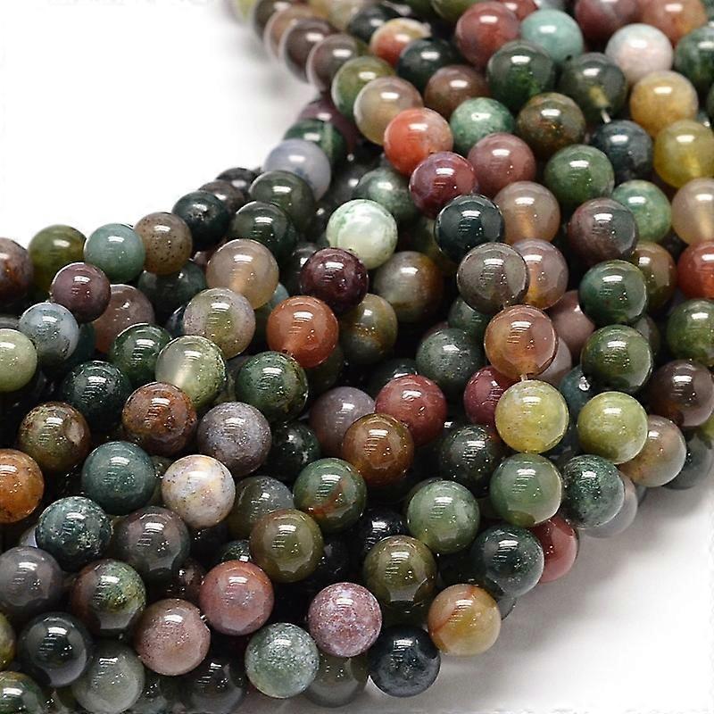 5Strands 4mm Natural Indian Agate Bead Strands Loose Stones
