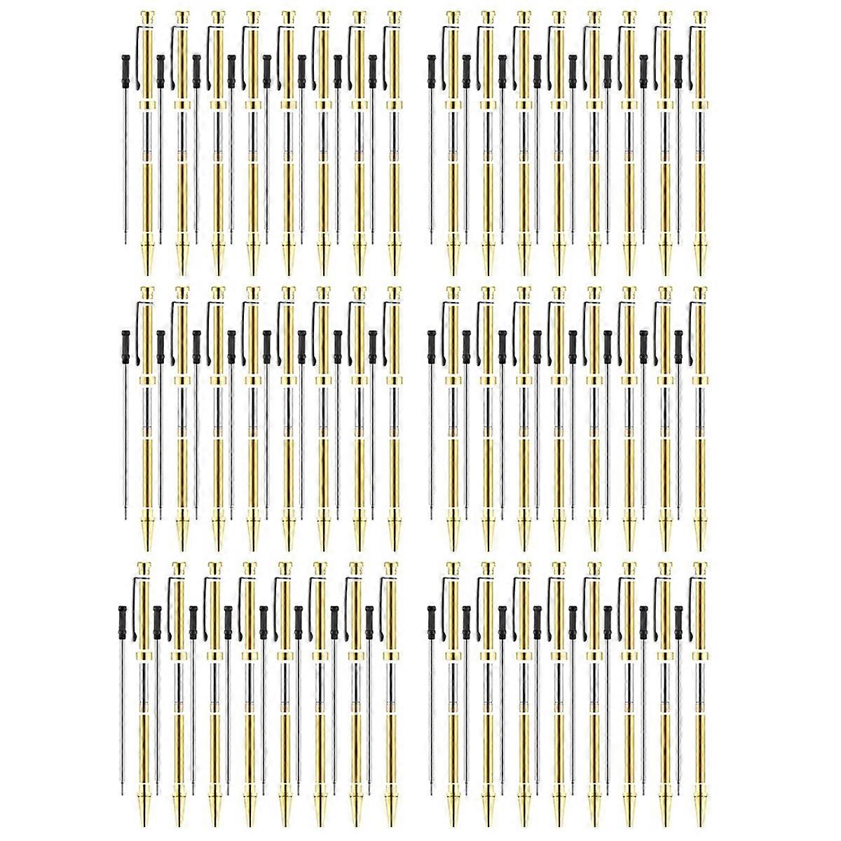 48 Pcs Slimline Pen Kits for Wood Turning, Multicolor Twist Pen Kit with Refills for DIY Pen Making