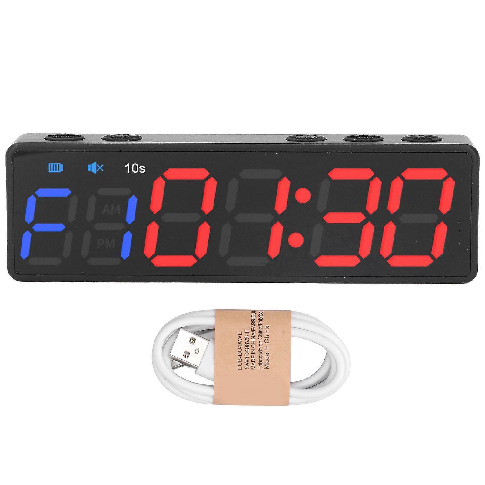 Gym Portable Workout Interval Timer Fitness Clock Large Digital Display with Built in Powerful Magnet