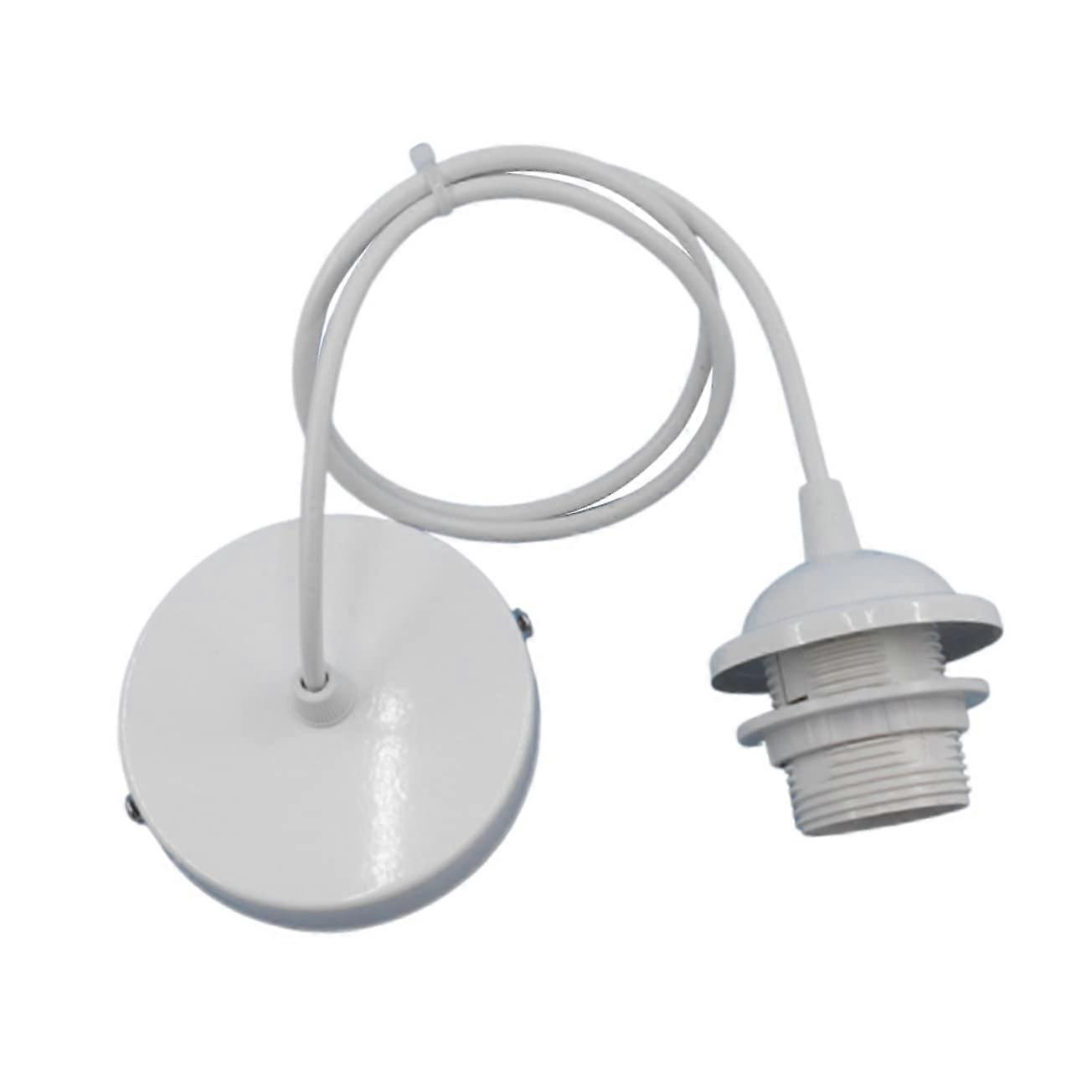 DIY Ceiling Pendant Lamp Cover E27 Light Socket Base Bulb Holder Ring Thread White