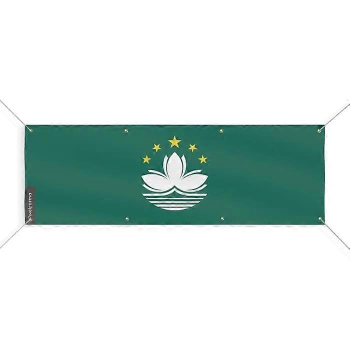 Macau Flag Banner 8 Grommets 70x210 cm