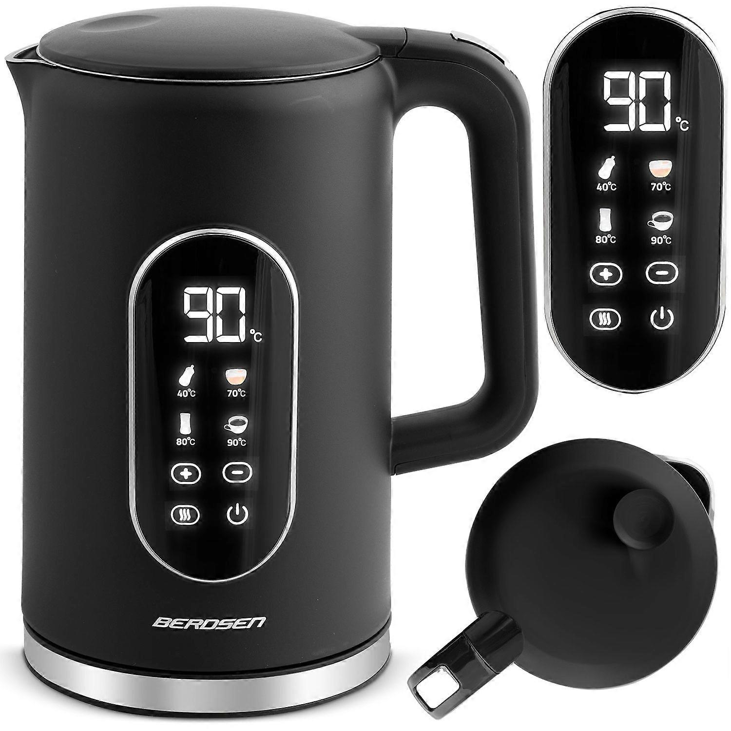 Berdsen BD-712 Kettle 1.7L, Black and Silver
