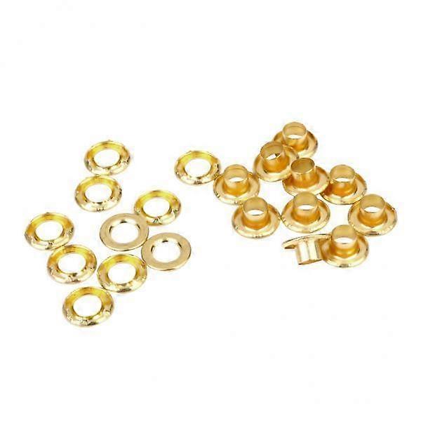 Premium Set of 40 Copper Tent Grommets And Eyelets for Tarps - Shiny Brass
