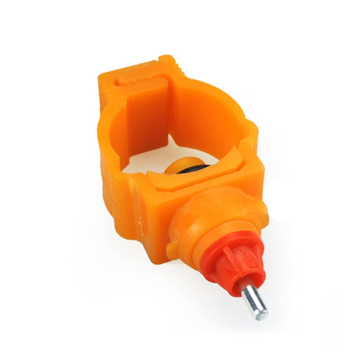 Chicken Waterer 20-Piece Automatic Poultry Watering System Compatible With Pipes And Buckets Orange