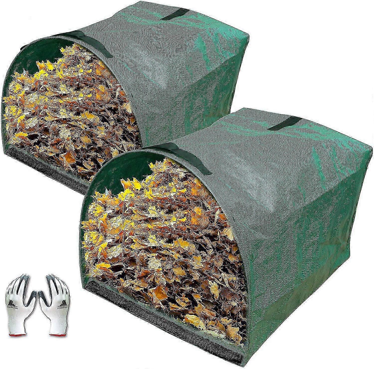 Black Green Fallen Leaf Collection Garden Garbage Bag
