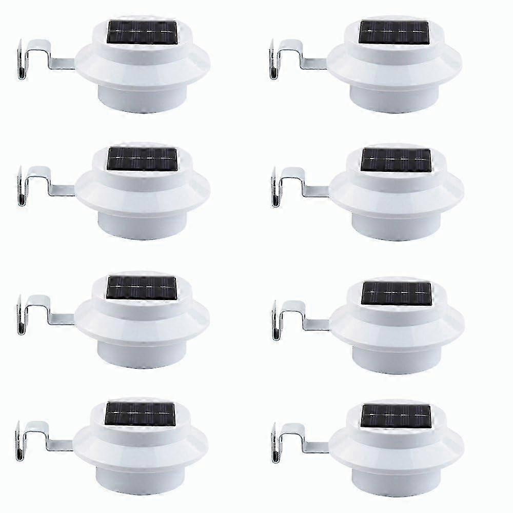 8-Pack Solar Gutter Lights for Outdoor Decorative Lighting