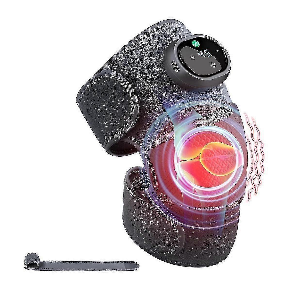Portable 3-in-1 Heating and Vibration Massager for Knees, Shoulders, and Elbows, Ideal for Compression Therapy and Relaxation
