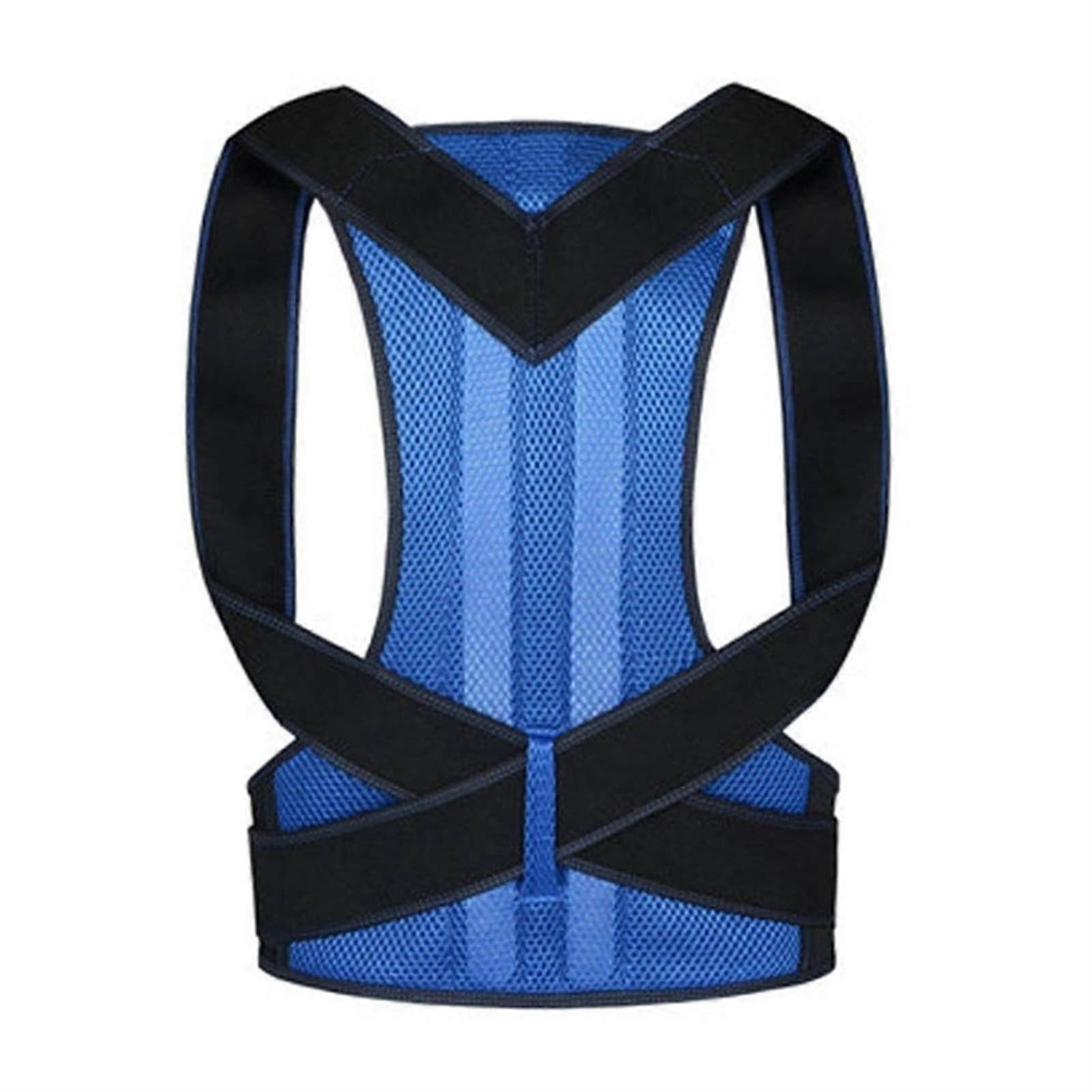 Posture Corrector For Slouching, Back Support, Clavicle Support, Adjustable Back Trainer, Unisex, Blue, Size L
