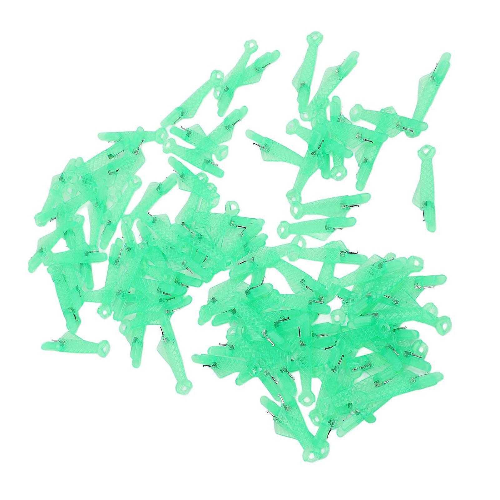 100PCS Fish Type Needle Threader Plastic Portable Fish Mouth Sewing Machine Needle Threader Green 