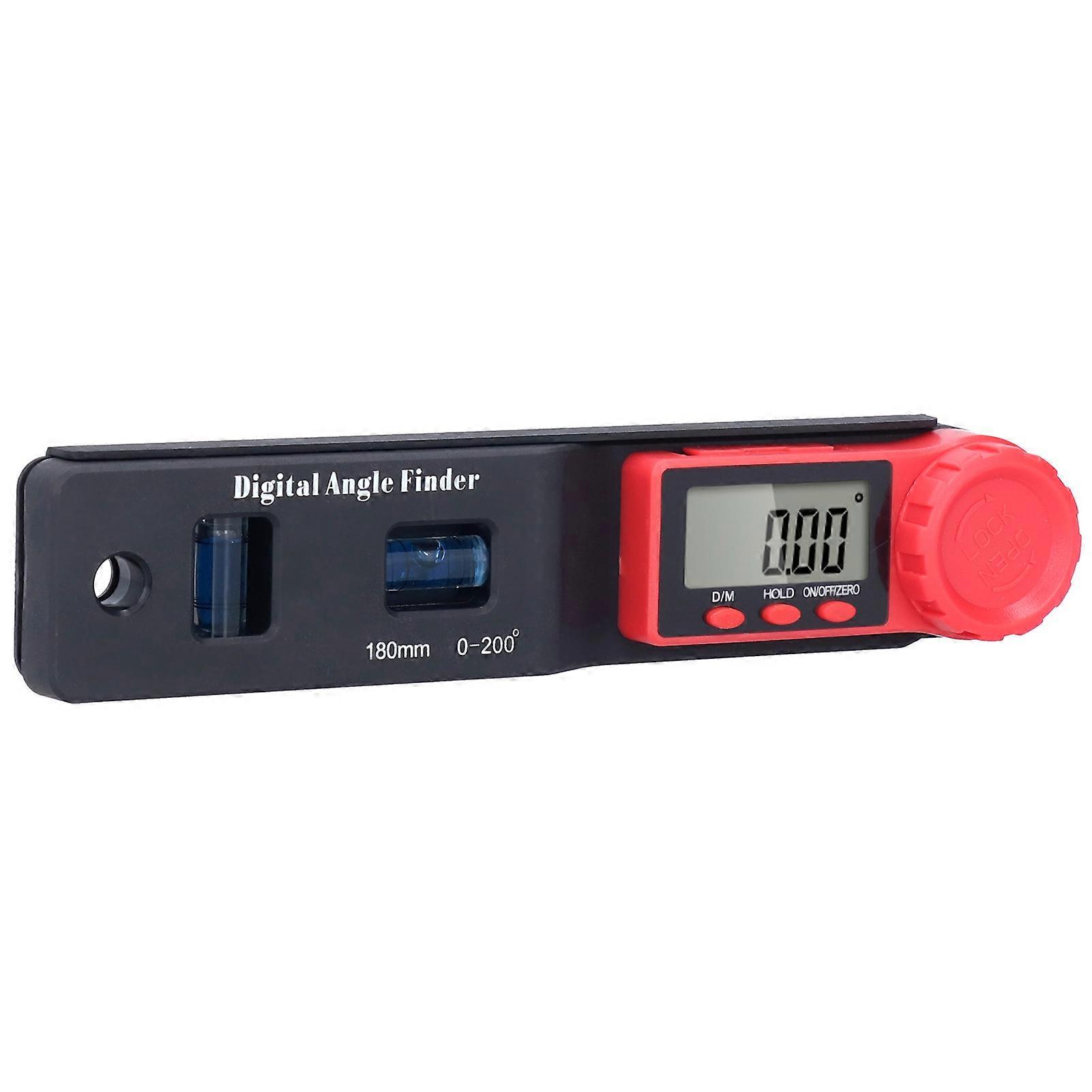 High Precision Digital Angle Finder, Woodworking Protractor Tool with Large Lcd Display for Intuitive Reading, Measures Angle and Length, Suitable