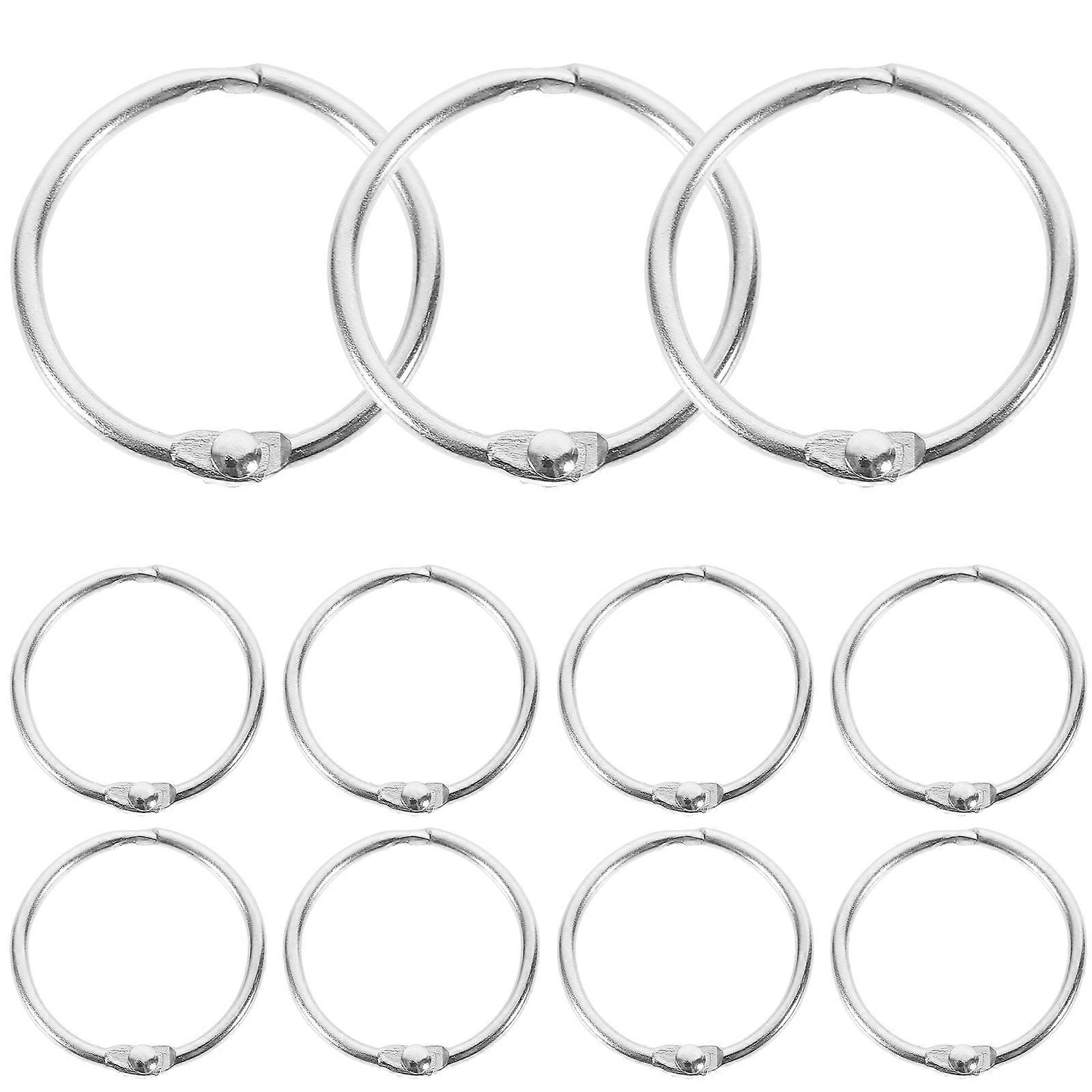 20pcs Metal Binder Rings for Flash Cards, Loose Leaf Organizer, Book Binding Loops for DIY Notebooks, Photo Albums, Scrapbooking – Lightweight and