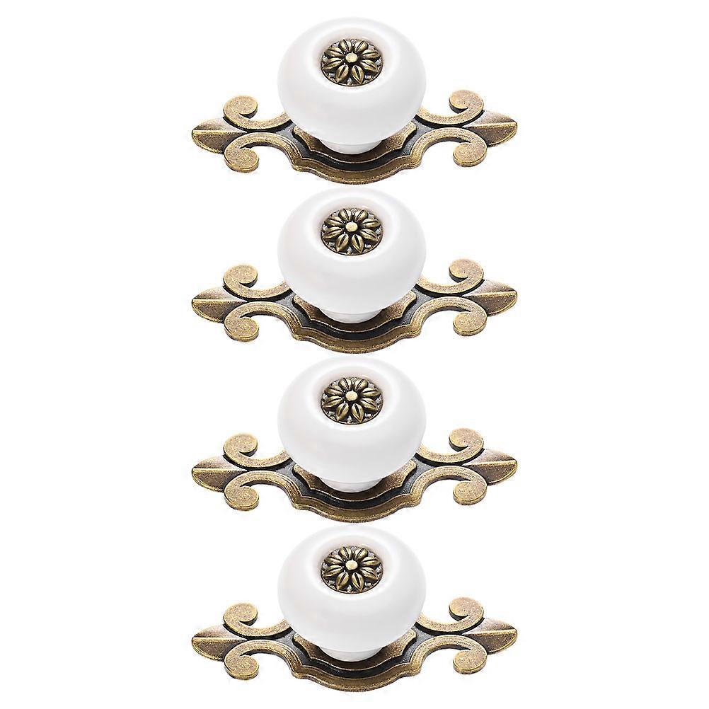 Kitchen Cabinet Knobs Drawer Pulls For Chests Home Decor Brass Material Single Hole 4Pcs