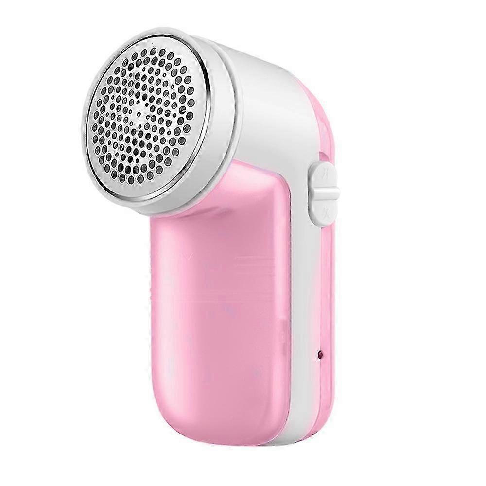 Textilní holicí strojek, dobíjecí odstraňovač žmolků s vyměnitelnou čepelí - růžový