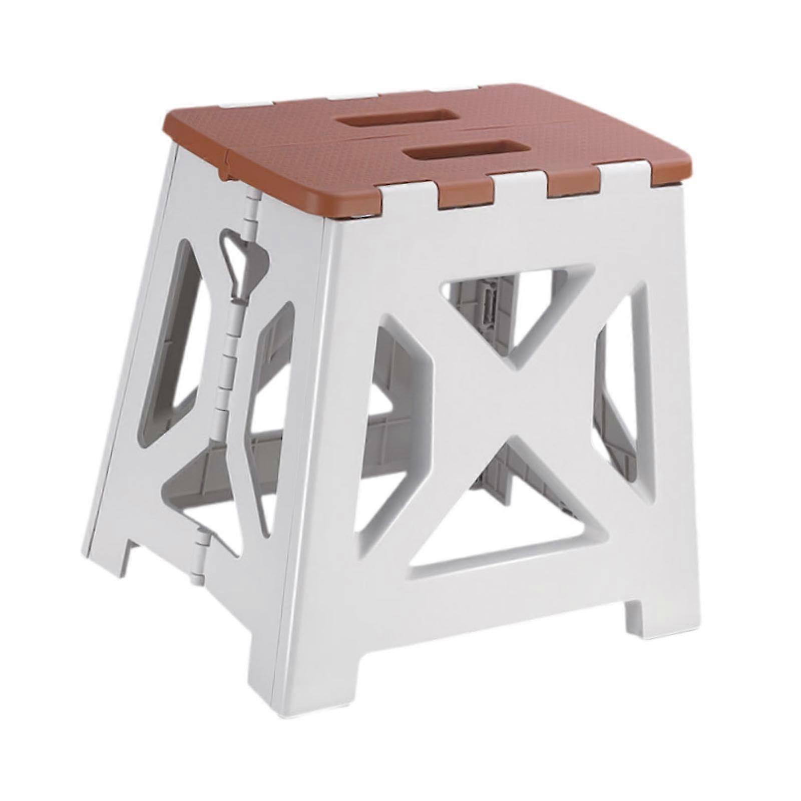 Folding Step Stool, Foldable Stool for Adults and , Versatile Sturdy Chair, Foldable Stool for Kitchen, Beach, Travel, Home Large Khaki