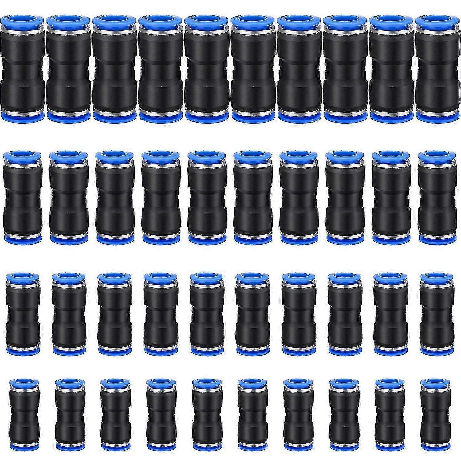 40個のクイックリリースエアフィッティング、空気圧エアライン用6/8/10 / 12mmストレートプッシュコネクタ