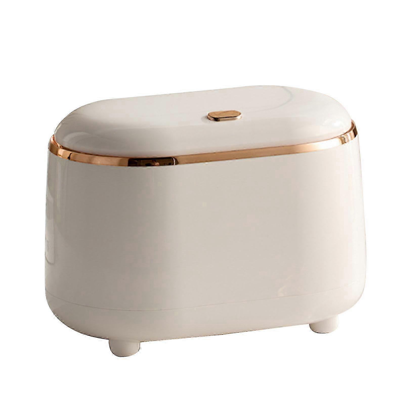 Desktop Trash with Lid Small Detachable Countertop Garbage Can Pop Up Tiny Waste Basket for Home Bedroom Office 2025