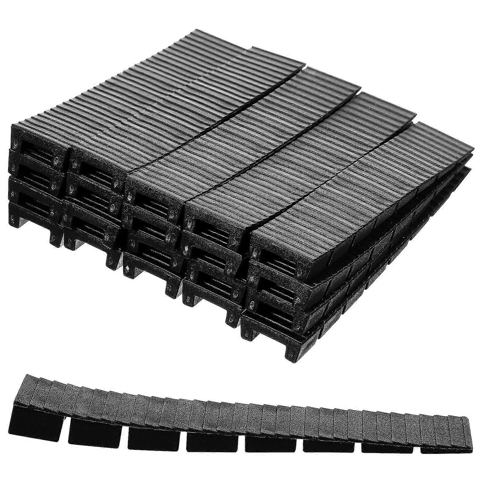 20pcs Black PP Furniture Leveling Wedges – Multi Height Shims for Table, Chair & Cabinet Legs – Non Slip Floor Protectors for Stabilizing Uneven