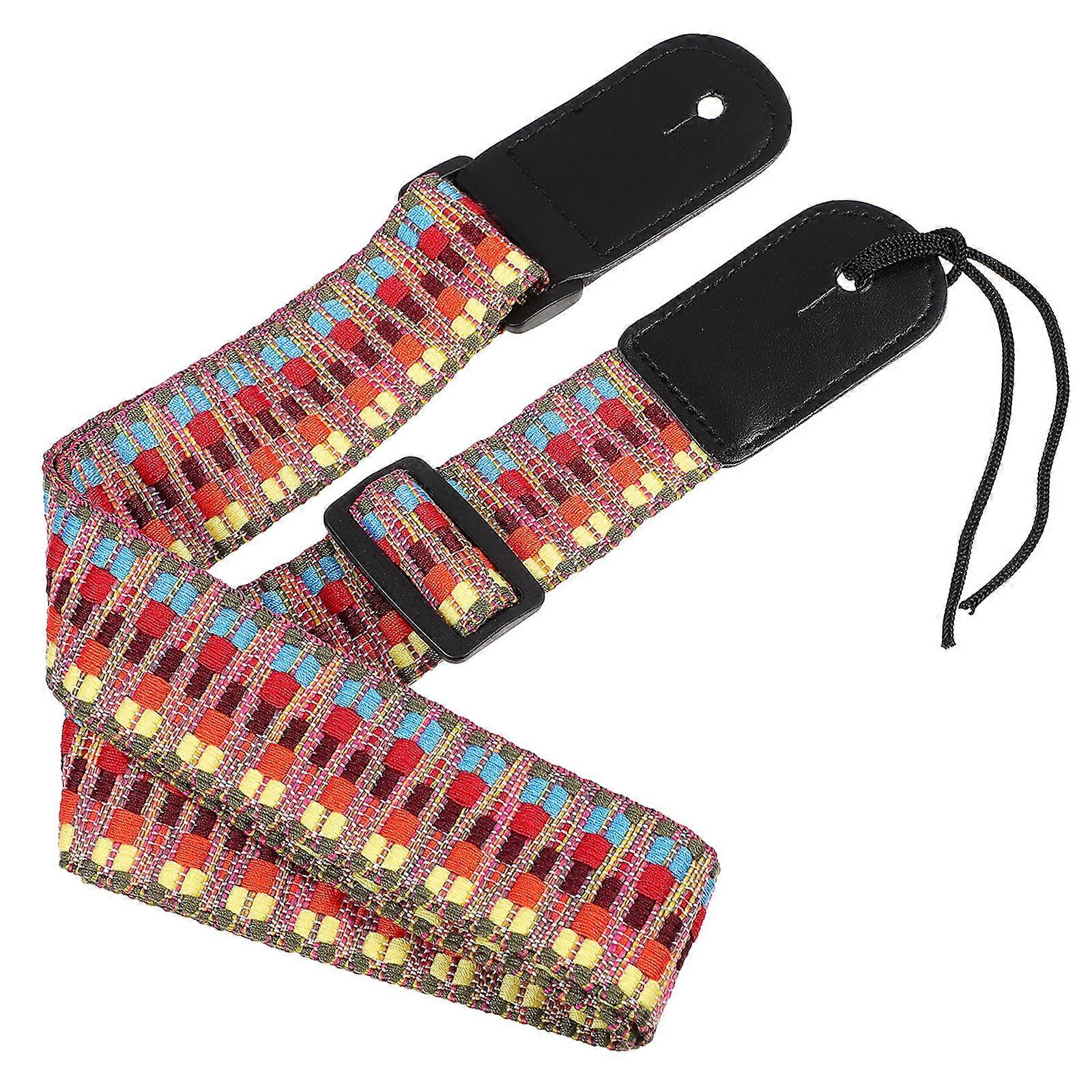 Ukulele Strap Belt for Guitar Use Adjustable Length Multi Color Cloth Waterproof 3.5 Inch Wide