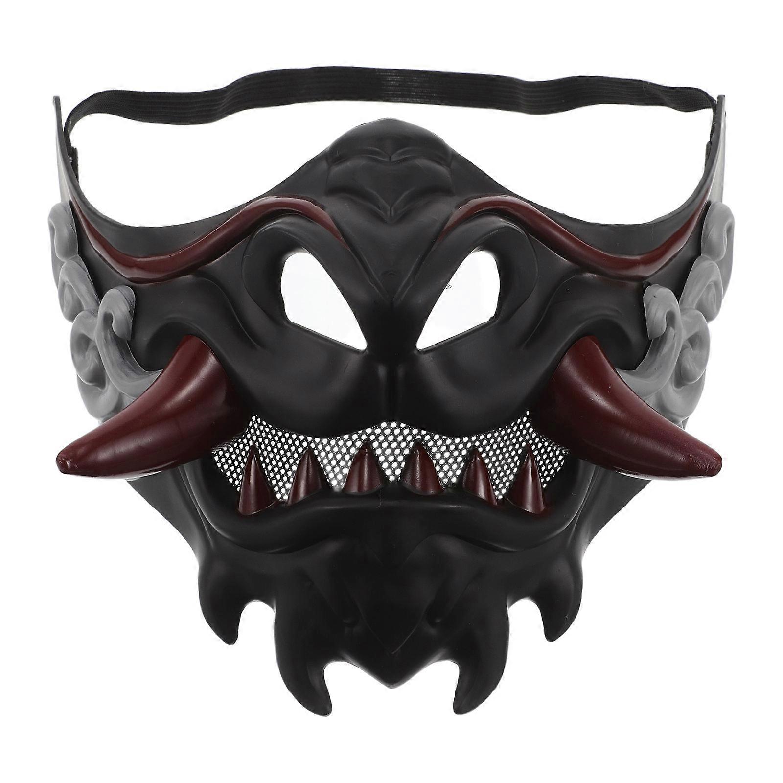 Cosplay Samurai Mask Stage Performing Mask Samurai Theme Breathable 1Set