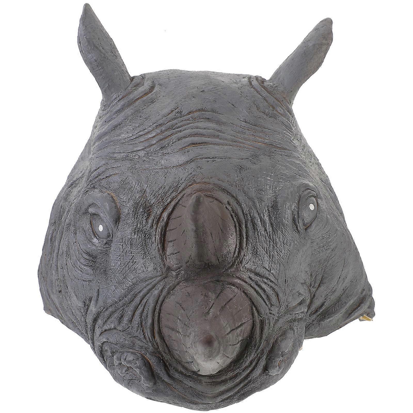 Rhino Headwear for Costume Play, Scary and Realistic for Halloween Gatherings