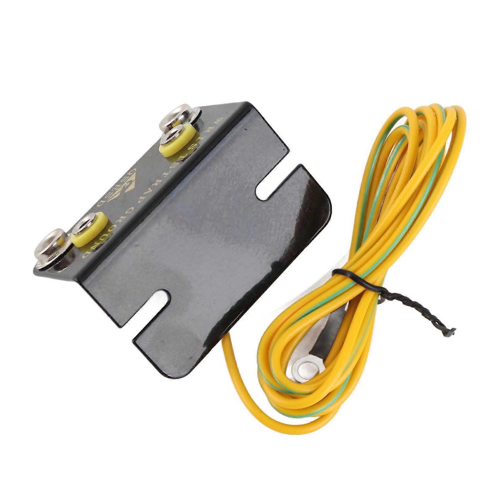 2-Hole Grounding Plug for Anti-Static Wrist Straps with 1.6m Cable, Anti-Static Ring Terminal, Grounding Socket for Anti-Static Wrist Straps