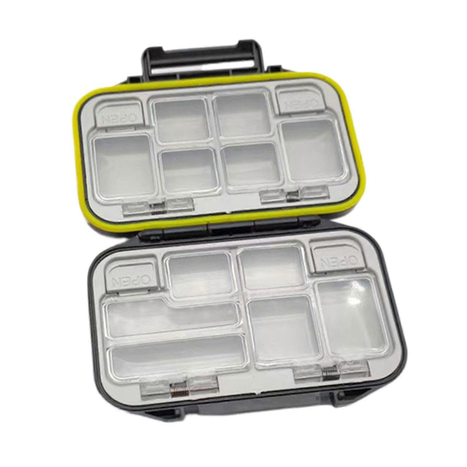 12 Fishing Tackle Box Sealing Fishing Attack Storage Bait Storage Case With Compartment Structure Black Ref: 3202