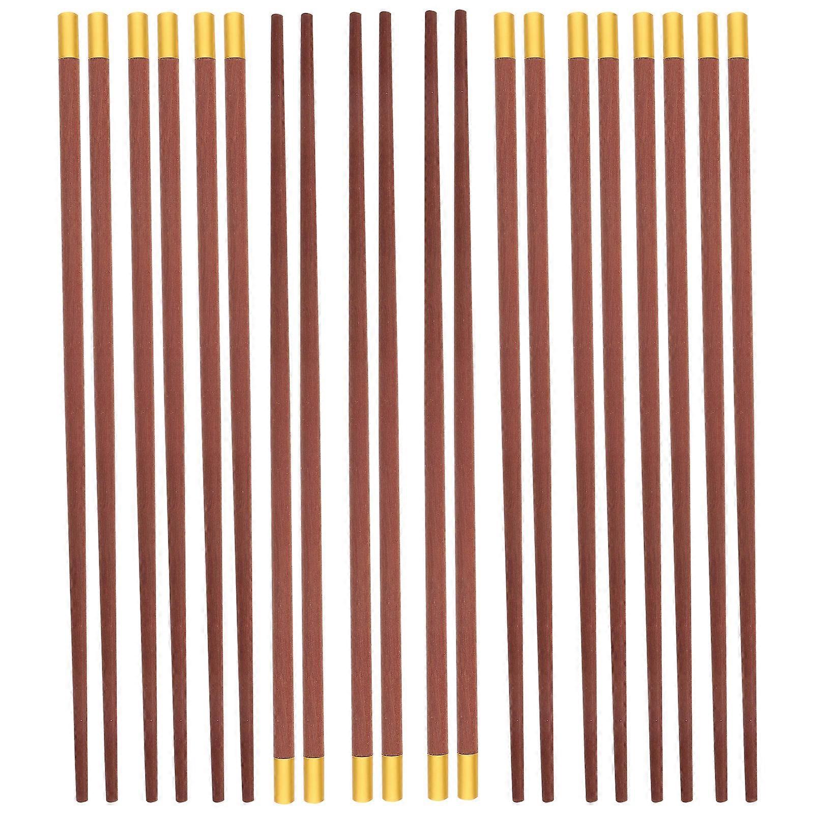 Chinese Style Chopsticks Multi Elegant Dinner Chopsticks 25x0.5cm Metal Material Eating Utensils 10 Pairs