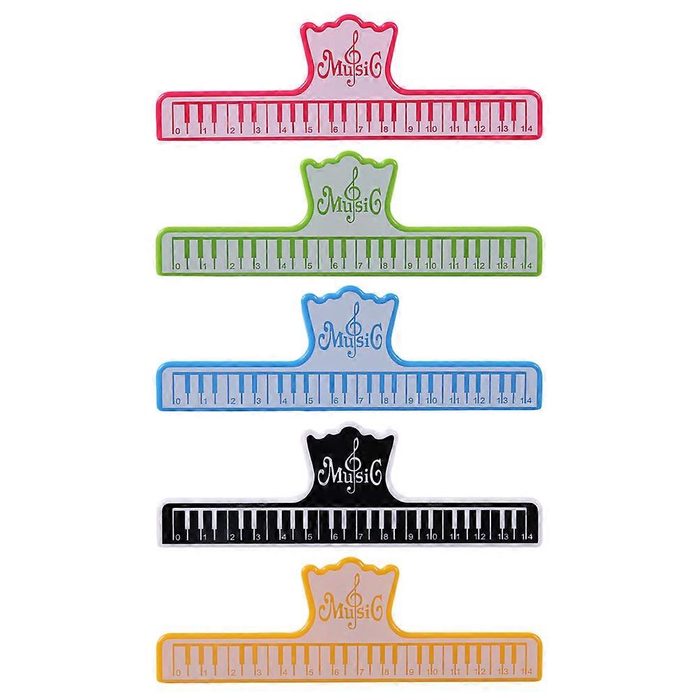 Musical Book Clips Piano Score Clips Musicians Reading Rectangular Shape Fixing Book Pages 5Pcs