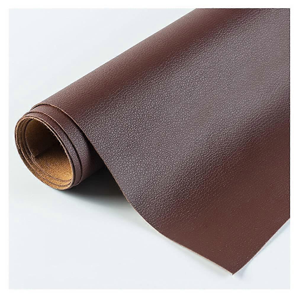 Faux Leather Fabric, Upholstery for Restaurant Chairs, Sofas (1.37x10m) Brown