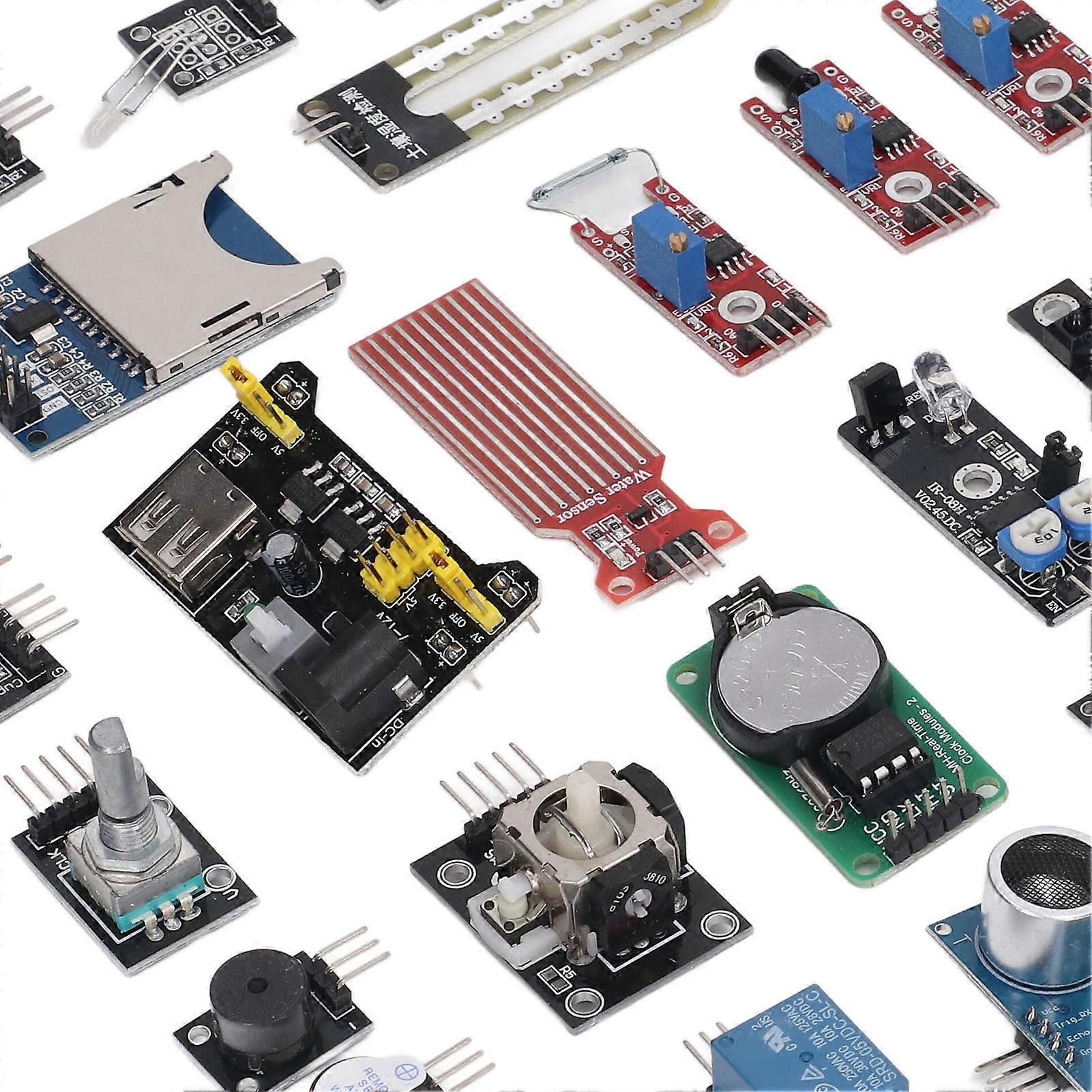 45pcs Sensor Module Kit, Clock Board, Temperature Sensor, Electronic Components for Raspberry Pi
