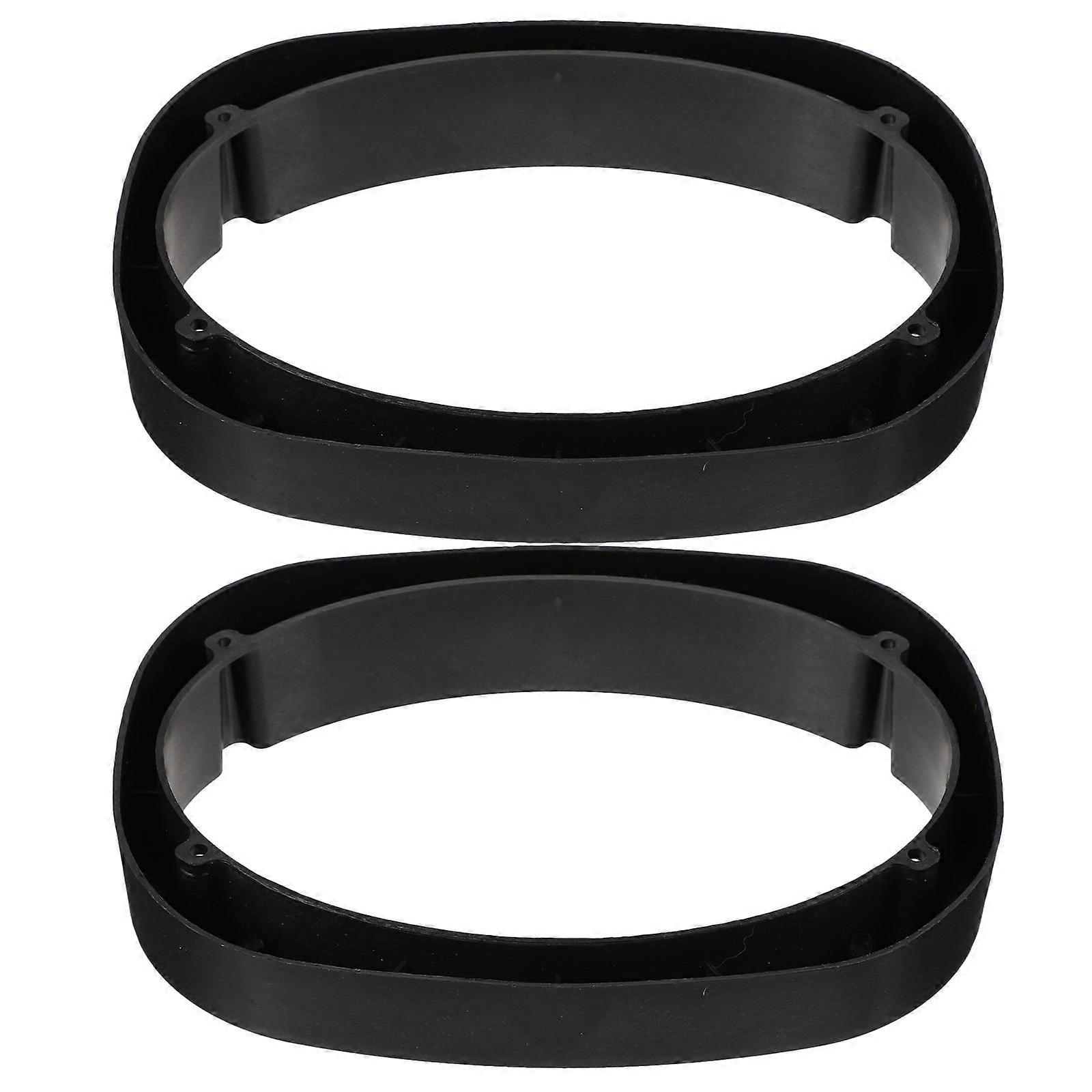 Car Audio Accessory Durable Audio Washer Rings Car Speaker Modification Circular Shape Black 2Pcs