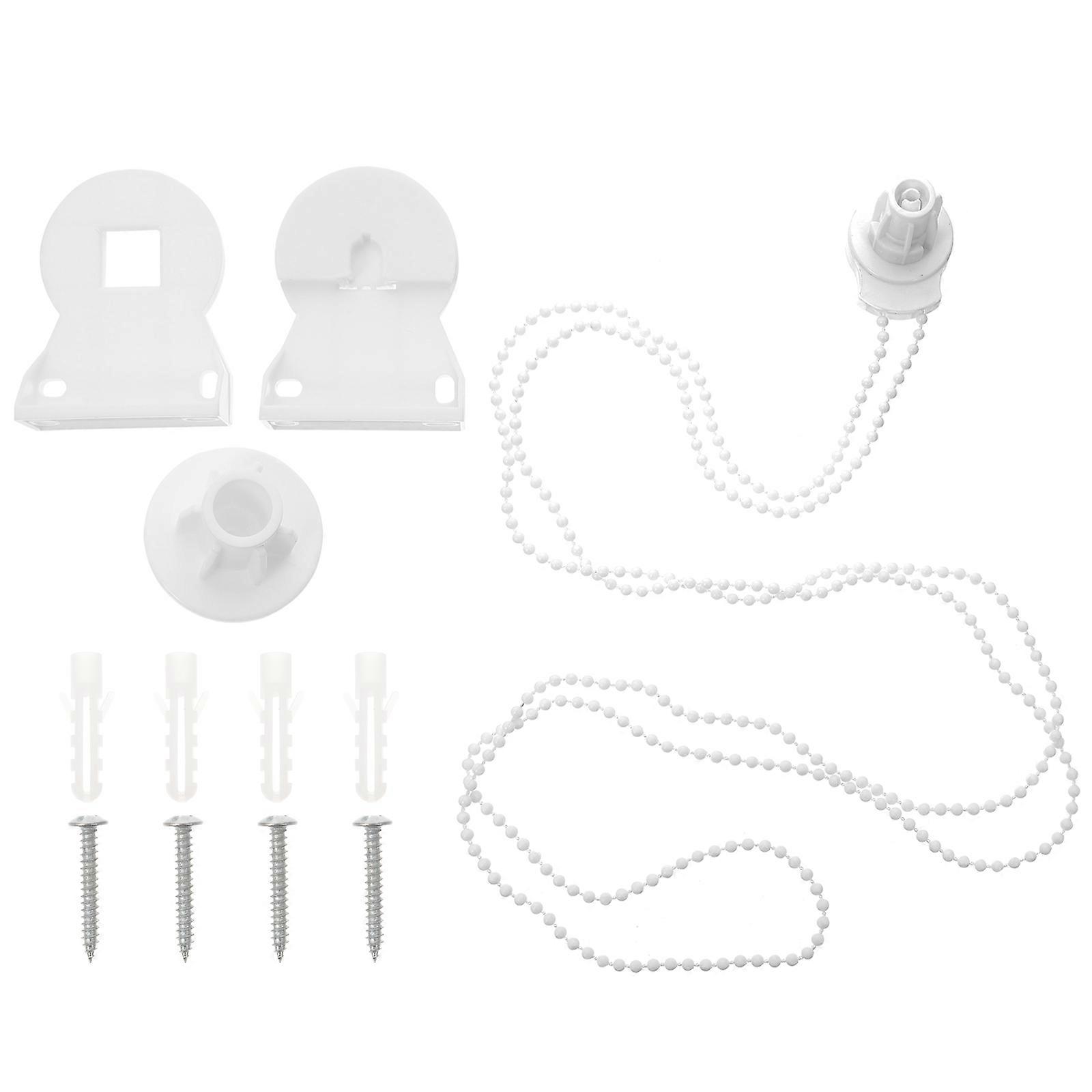 Plastic Roller Blind Fittings Kit with Screws and Bead Chain for Easy Window and Shutter Blind Installation