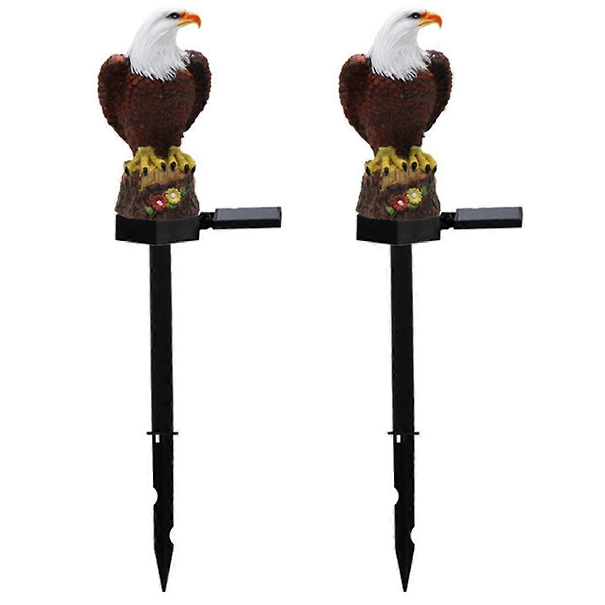 Solar Eagle LED Lawn Garden Villa Decor LED Eagle Ground Plug Light
