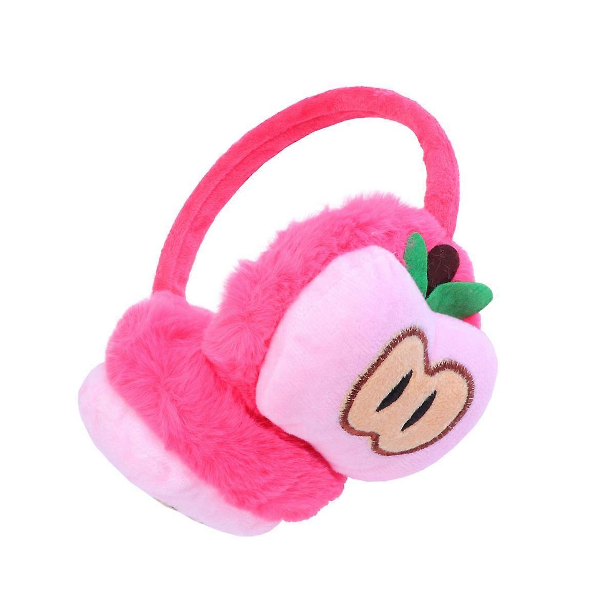 Warm Earflap Earmuff For Children Plush Material Round Shape Winter Use 1Pcs