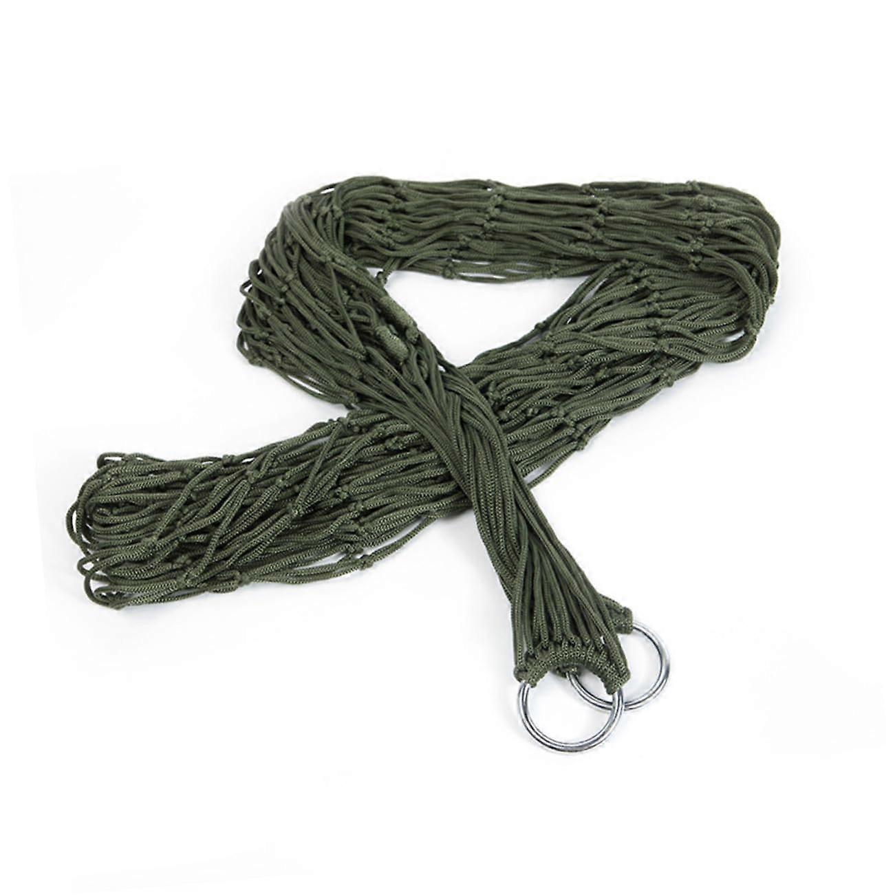 Nylon Rope Net Hammock Pack of 2 Outdoor Swing Camping Sleeping Hammock for Leisure Bed Hanging Nap