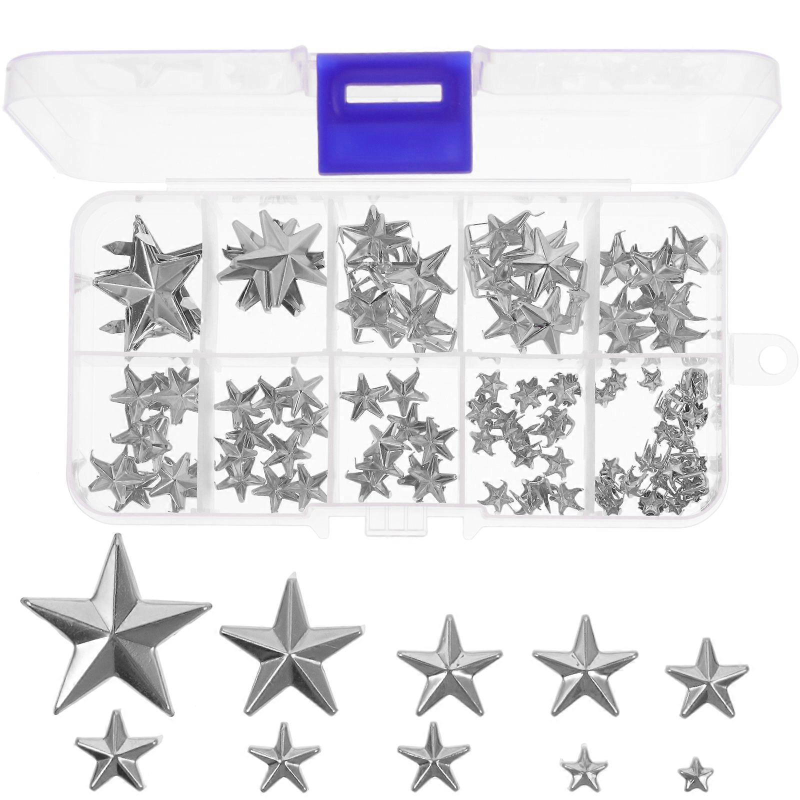 150pcs DIY Leathercraft Star Rivets Metal Studs Rivets Decorative Rivets