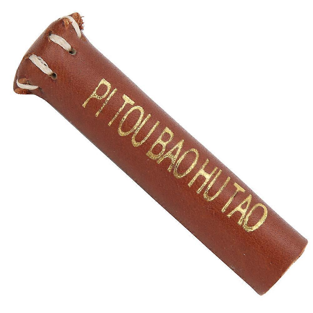 Professional Durable Leather Snooker Cue Tip Head Protective Cover Billiard Stick Protector AccessoriesRed